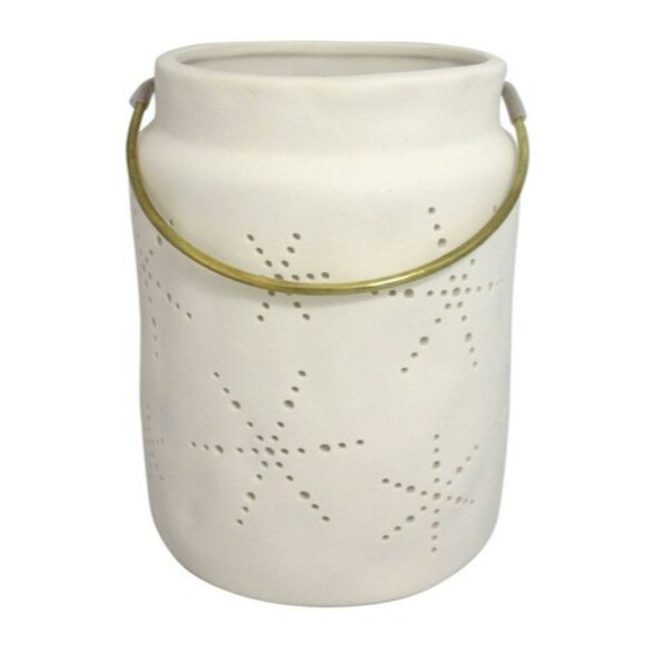 Threshold White Pillar Candle holder 7 inches x 5.25 inches  NEW - Picture 1 of 1